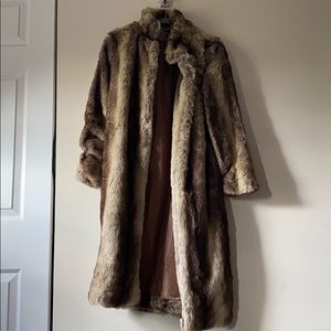 Faux Fur Full Length Coat